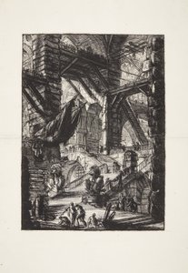 带奖杯的楼梯 作者 Giovanni Battista Piranesi