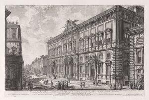 Veduta del Palazzo fabbricato sul Quirinale per le Segreteria de Brevi et della Sacra Consulta（为书简秘书和神圣议会而建的基里纳宫景观），选自 Vedute di Roma 作者 乔凡尼·巴蒂斯塔·皮拉涅西