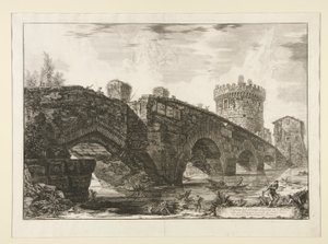 俯瞰卢加诺大桥 作者 Giovanni-Battista Piranesi