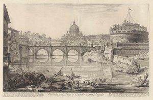 桑特大桥和城堡景观 作者 Giovanni-Battista Piranesi