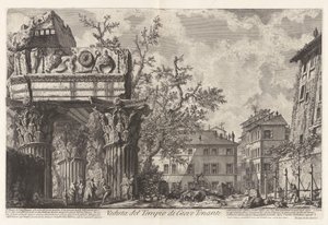 Veduta del Tempio di Giove Tonante（朱庇特托南神庙景观；实际上是维斯帕先和提图斯神庙），选自《罗马景观》（Vedute di Roma 作者 Giovanni-Battista Piranesi