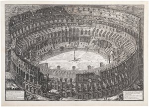 被称为斗兽场的弗拉维亚圆形剧场的景色，1776年。 作者 乔凡尼·巴蒂斯塔·皮拉涅西