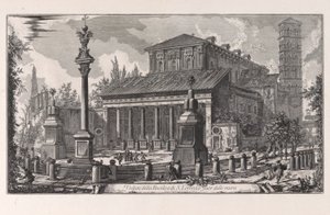 从《罗马景观》眺望穆拉河畔的圣洛伦佐大教堂 作者 Giovanni-Battista Piranesi
