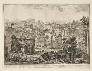 从 Vedute di Roma 望瓦基诺坎坡 作者 Giovanni-Battista Piranesi