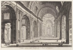 梵蒂冈圣彼得大教堂内景 作者 Giovanni-Battista Piranesi