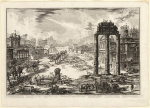 瓦奇诺坎坡景观，摘自《罗马风光 作者 Giovanni-Battista Piranesi