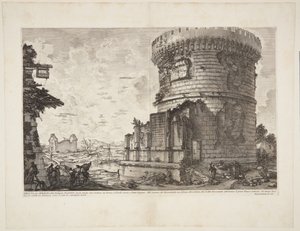 在卢加诺桥附近从罗马通往蒂沃利的路上俯瞰普劳提人之墓 作者 Giovanni Battista Piranesi