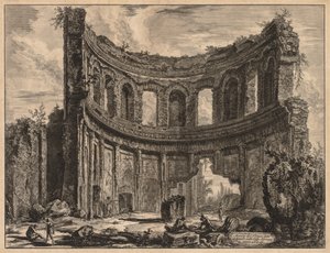 罗马风光  哈德良别墅附近的阿波罗神庙遗迹 作者 Giovanni-Battista Piranesi