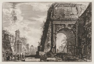 罗马的景色：拱门或泰特斯，1776年。 作者 乔凡尼·巴蒂斯塔·皮拉涅西
