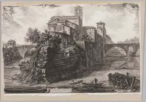 罗马的景色：The Isola Tiberina，1775年。