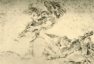 演奏乐器的天使，c1755，1928年 作者 乔凡尼·巴蒂斯塔·提埃波罗