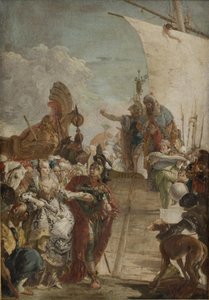 安东尼带领克莉奥佩特拉上船 作者 Giovanni Battista Tiepolo