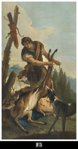 猎人与鹿，1718年 作者 Giovanni Battista Tiepolo