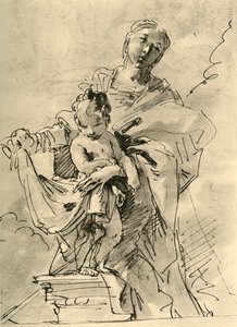 麦当娜与孩子，18世纪中叶，1928年 作者 乔凡尼·巴蒂斯塔·提埃波罗