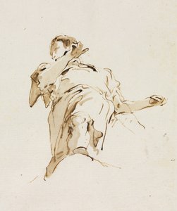 从下面看的男性形象c。 1740年代。 作者 乔凡尼·巴蒂斯塔·提埃波罗