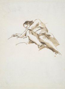 从下往上看的男性卧姿 作者 Giovanni-Battista Tiepolo