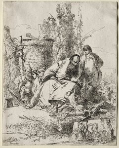 Scherzi：坐在魔术师，男孩和四个人物，1735-40。