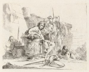 倚瓮而坐的青年》，选自《各种随想曲 作者 Giovanni-Battista Tiepolo