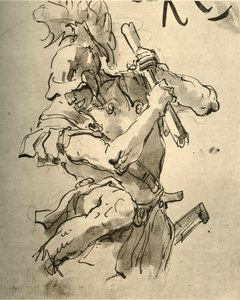 1928年，士兵抬起手臂进行罢工，1928年 作者 乔凡尼·巴蒂斯塔·提埃波罗