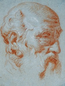 从左边看朱利奥·孔塔里尼的胸像 作者 Giovanni Battista Tiepolo