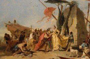 安东尼和克娄巴特拉会议，ca。 1745-47。 作者 乔凡尼·巴蒂斯塔·提埃波罗