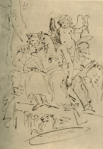 两个女人，爱神和一个士兵，18世纪中叶，1928年 作者 乔凡尼·巴蒂斯塔·提埃波罗
