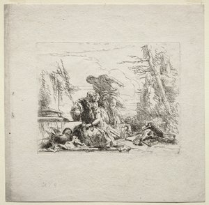 各种随想曲  戴手铐的女人 作者 Giovanni-Battista Tiepolo