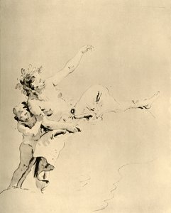1928年，女子躺在云层上，并得到丘比特的支持，1928年 作者 乔凡尼·巴蒂斯塔·提埃波罗