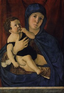 德语：Maria mit dem Kind 圣母与圣婴 作者 乔凡尼·贝里尼（Giovanni Bellini）