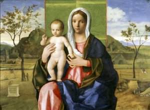 圣母与圣婴 作者 乔凡尼·贝里尼（Giovanni Bellini）