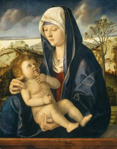景观中的圣母和儿童，约1490年至1500年。 作者 乔凡尼·贝里尼（Giovanni Bellini）