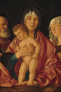 有圣徒的圣母和圣婴，约14901500。 作者 乔凡尼·贝里尼（Giovanni Bellini）