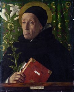 乌尔比诺的弗拉·特奥多罗的肖像作为圣多米尼克 作者 Giovanni Bellini