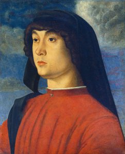 红衣青年肖像 作者 乔凡尼·贝里尼（Giovanni Bellini）