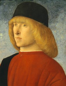 年轻参议员的肖像，乔瓦尼·贝利尼（Giovanni Bellini，1431-36 - 1516）创作，面板油画，35x26,4 厘米，约 1485-1490 年 作者 乔凡尼·贝里尼（Giovanni Bellini）