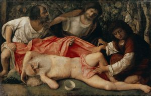 诺亚的醉酒》，约1515年。 作者 乔凡尼·贝里尼（Giovanni Bellini）