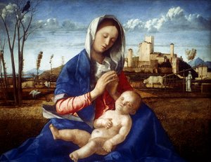 草原圣母玛利亚（c1500） 作者 乔凡尼·贝里尼（Giovanni Bellini）