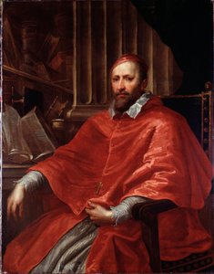 意大利红衣主教 Ottaviano Raggi 的肖像（布面油画 作者 乔凡尼·贝内代托·卡斯蒂廖内