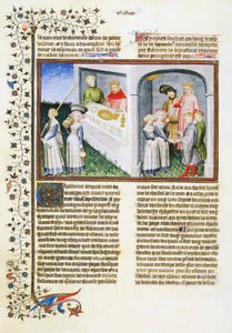 Madonna Dianora 向 Messer Ansaldo 许诺给她花园；Messer Ansaldo 雇用了亡灵巫师并给了她花园；Madonna Dianora 告诉丈夫 Gilberto 她的承诺，丈夫原谅了她。 作者 Giovanni Boccaccio
