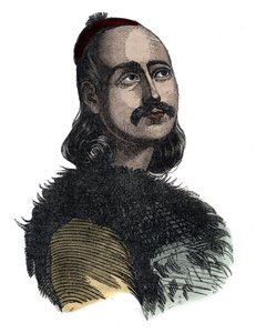 马科斯-博萨里斯（Marco Botzaris），希腊独立战争的将军和英雄，1788-1823年--乔万尼-博吉的雕刻作品 作者 乔凡尼·博吉（Giovanni Boggi）