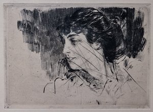 加布里埃尔·德·拉斯蒂伯爵夫人 作者 乔凡尼·博尔迪尼（Giovanni Boldini）