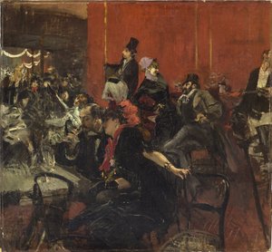 盛宴现场c。 1889年 作者 乔凡尼·博尔迪尼（Giovanni Boldini）