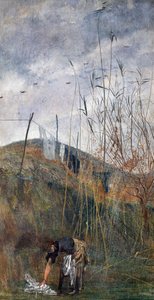 捡拾衣物的农妇 作者 乔凡尼·博尔迪尼（Giovanni Boldini）