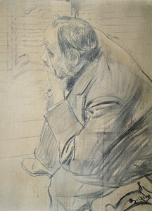 埃德加-德加的肖像，乔瓦尼-波尔迪尼（1842-1931） 炭笔画，605x46厘米，约1885年 作者 乔凡尼·博尔迪尼（Giovanni Boldini）