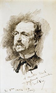 伊曼纽尔·穆齐奥 (Zibello) 的肖像 作者 乔凡尼·博尔迪尼（Giovanni Boldini）