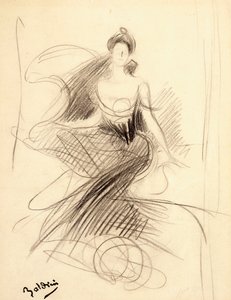 X夫人的画像， 作者 乔凡尼·博尔迪尼（Giovanni Boldini）