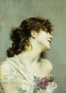 一位年轻女子的个人资料， 作者 乔凡尼·博尔迪尼（Giovanni Boldini）