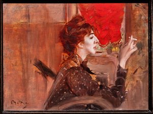 红幕 作者 乔凡尼·博尔迪尼（Giovanni Boldini）