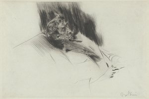 惠斯勒睡着了 作者 乔凡尼·博尔迪尼（Giovanni Boldini）