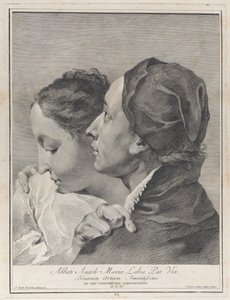 一个年轻人拥抱着一个女孩，1743年。 作者 乔瓦尼·卡蒂尼
